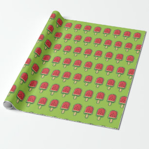 Watermelon Ice Cream Stick Wrapping Paper