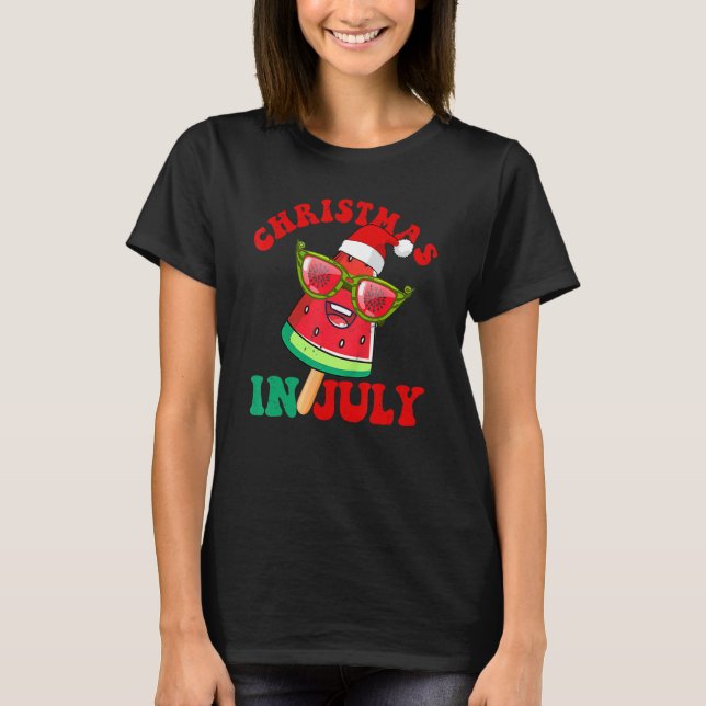 Watermelon Ice Pops  Christmas In July T-Shirt (Front)