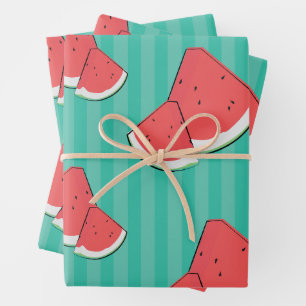 Watermelon Illustration Wrapping Paper Sheet