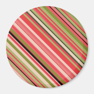 Watermelon-Inspired Stripes Magnet