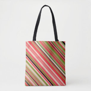 Watermelon-Inspired Stripes Pattern Tote Bag