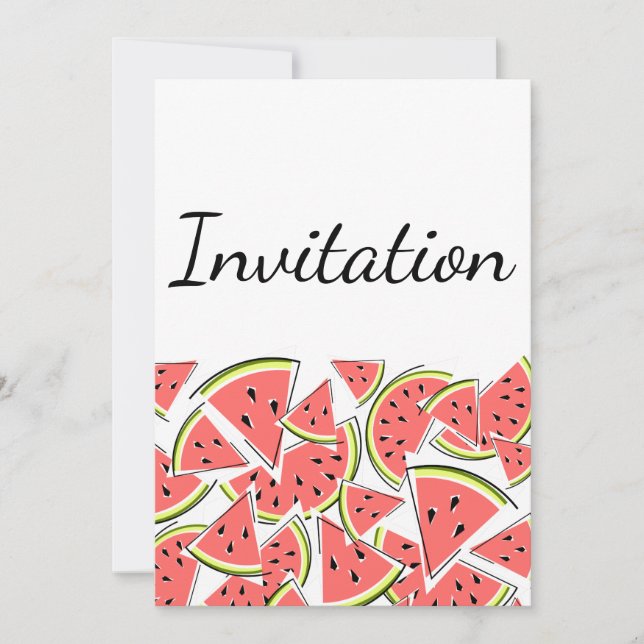 Watermelon invitation vertical (Front)