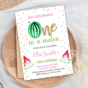 Watermelon Invitation, Watermelon Birthday Invitation