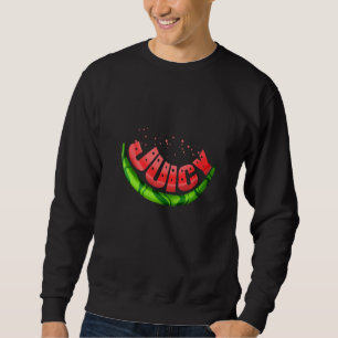 Watermelon Is Juicy And Tasty Vegetarian Go Vegan Sweatshirt