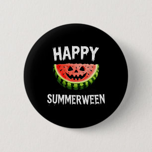 Watermelon Jack O Lantern Summer Halloween Happy S 6 Cm Round Badge