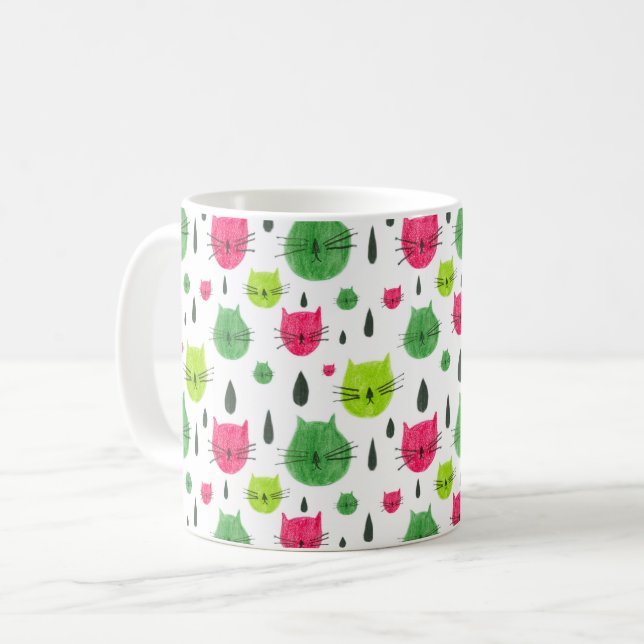 Watermelon kitty coffee mug (Front Left)