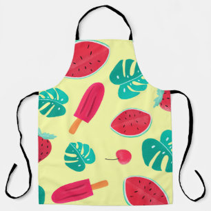 Watermelon leaves strawberry apron