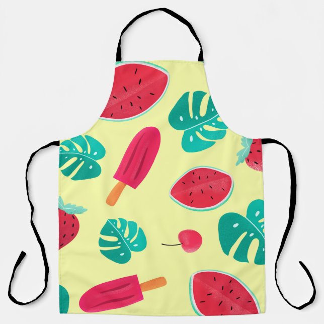 Watermelon leaves strawberry apron (Front)