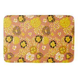Watermelon Lemon Gold Bath Mat