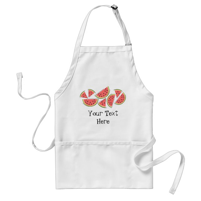 Watermelon Line Text Standard Apron (Front)