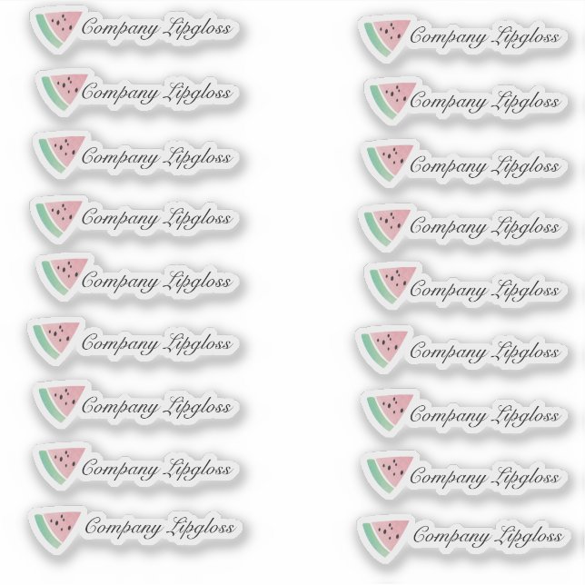 Watermelon Lip Gloss Packaging Business Name (Front)