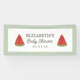 Watermelon Little Sweet Melon Baby Shower Banner