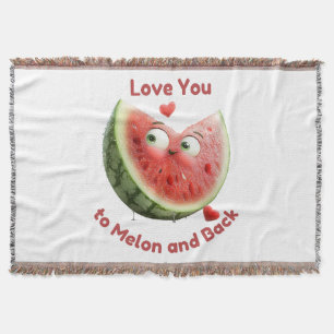 Watermelon Love: Sweet & Juicy Heart Throw Blanket