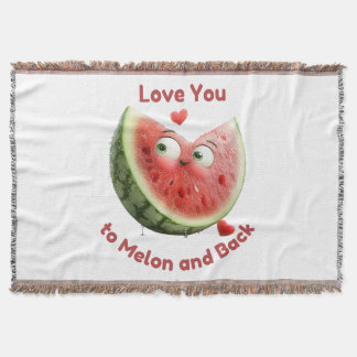 Watermelon Love: Sweet & Juicy Heart Throw Blanket