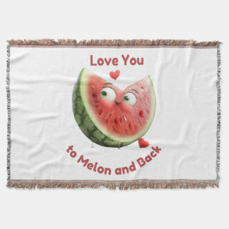 Watermelon Love: Sweet & Juicy Heart Throw Blanket