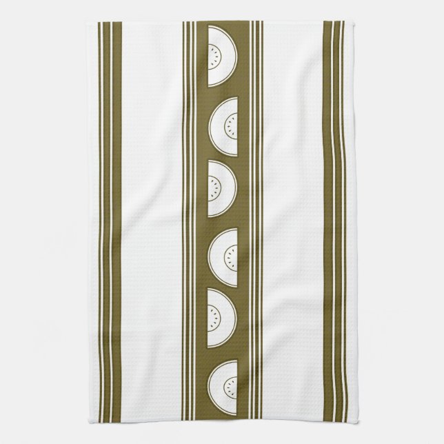 Watermelon Luxury Jacquard Stripes Tea Towel (Vertical)