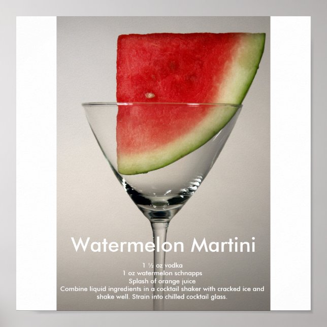 Watermelon Martini Poster (Front)