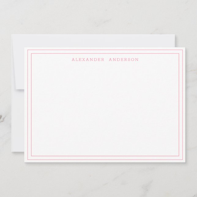 Watermelon Modern Professional Double Border Card (Front)