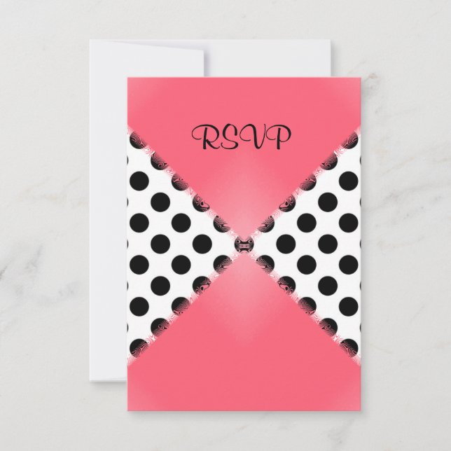WATERMELON MODERN SPOT WEDDING RSVP (Front)