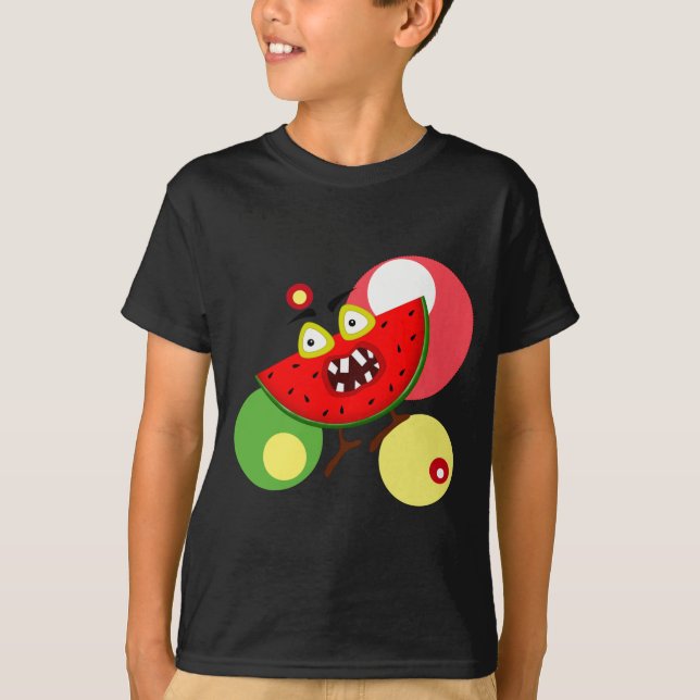 Watermelon monster fruit illustration T-Shirt (Front)