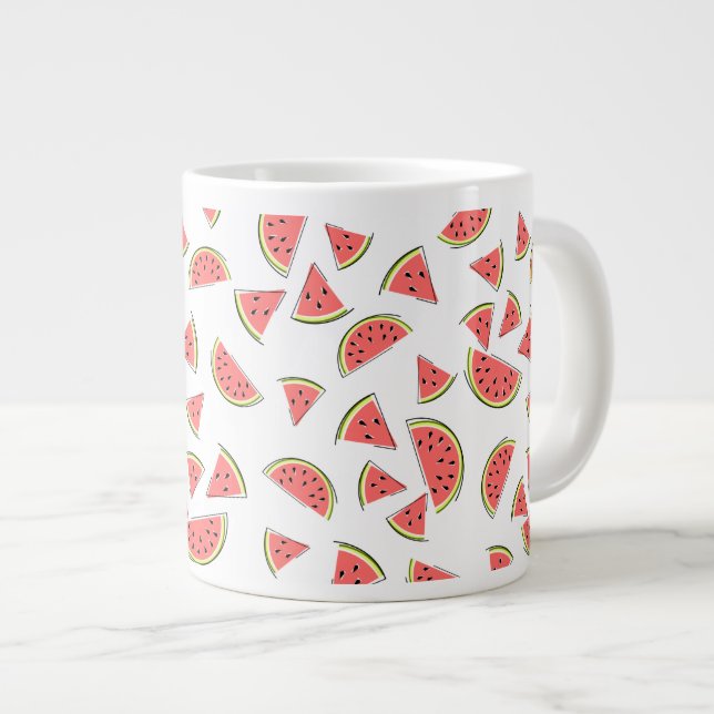 Watermelon Multi 2 Large Coffee Mug (Front Right)