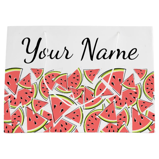 Watermelon Name Large Gift Bag (Front)
