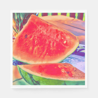Watermelon on a summer day napkin