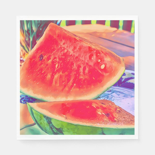 Watermelon on a summer day napkin (Front)