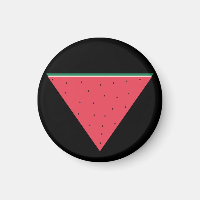 Watermelon on inverted red triangle resistance magnet (Front)
