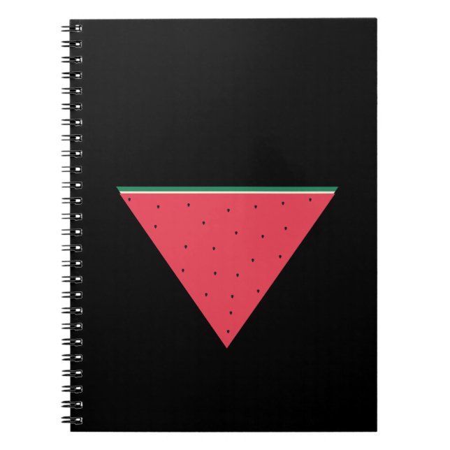 Watermelon on inverted red triangle resistance notebook (Front)