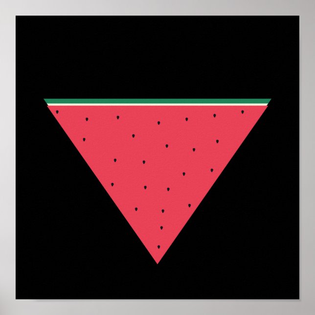 Watermelon on inverted red triangle resistance poster (Front)