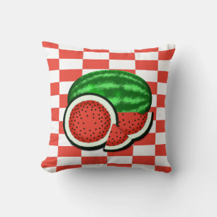 Watermelon on Watermelon Pink Background Cushion