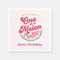 Watermelon One in a Melon Retro First Birthday