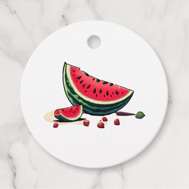 Watermelon Palestine Favour Tags (Front)