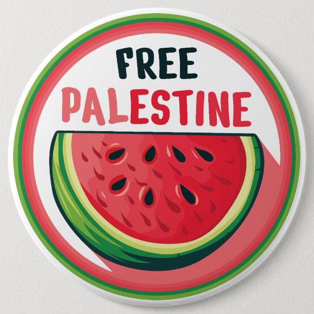 Watermelon Palestine Free Colorfull 6 Cm Round Badge (Front)
