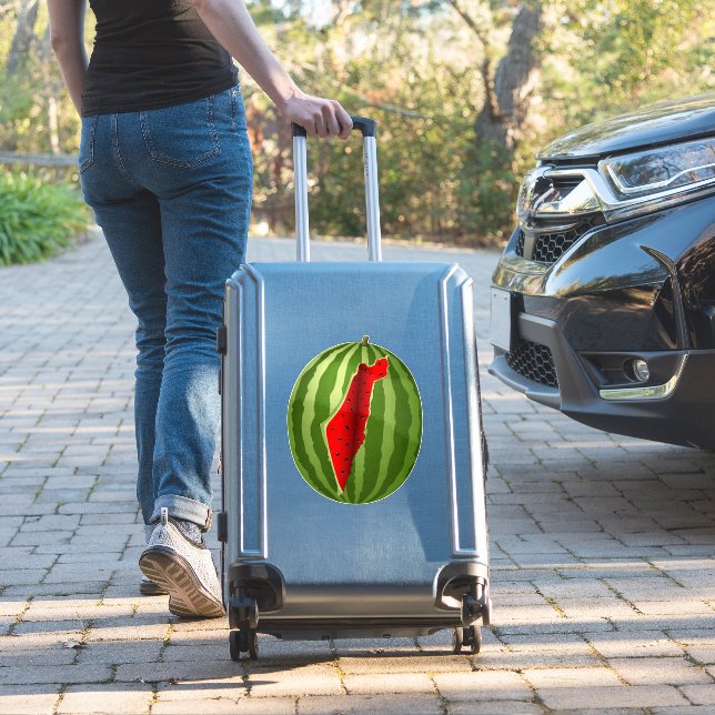 Watermelon Palestine Map Slice (Suitcase Insitu)
