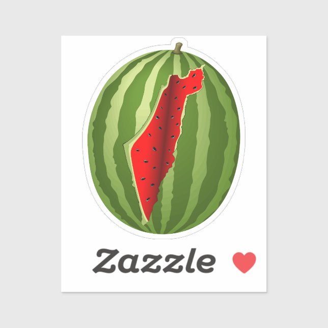 Watermelon Palestine Map Slice (Sheet)