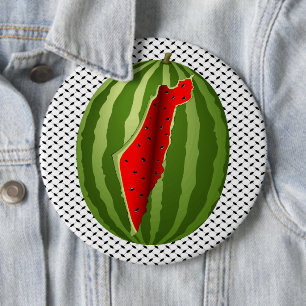Watermelon Palestine Map Slice 6 Cm Round Badge