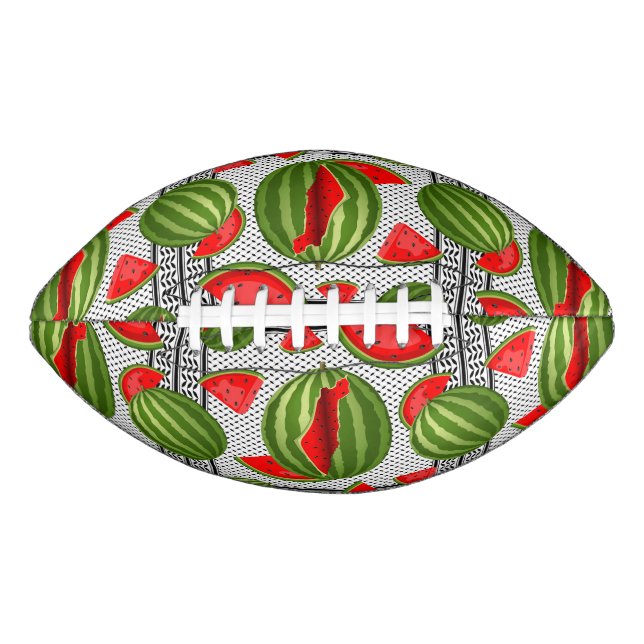 Watermelon Palestine Map Slice American Football (Front)