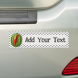 Watermelon Palestine Map Slice Bumper Sticker