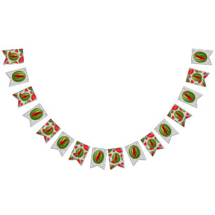 Watermelon Palestine Map Slice Bunting