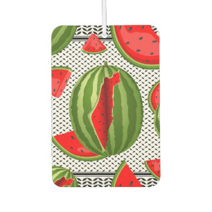 Watermelon Palestine Map Slice Car Air Freshener