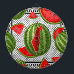 Watermelon Palestine Map Slice Dartboard<br><div class="desc">The watermelon is a symbol of Palestinians' public expression in protests and artworks,  representing the struggle against the Israeli occupation of the Palestinian territories. Original Vector Illustration Copyright BluedarkArt.</div>