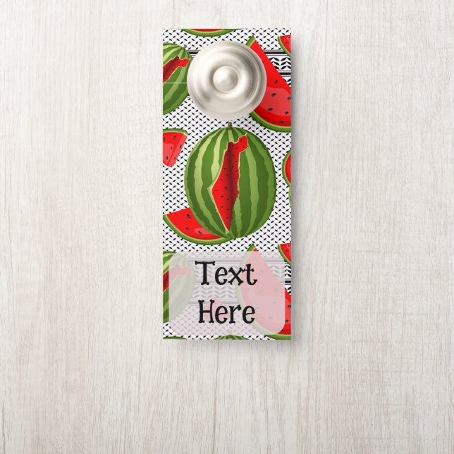 Watermelon Palestine Map Slice Door Hanger (On Knob)