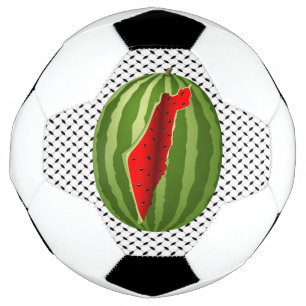 Watermelon Palestine Map Slice Football