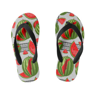 Watermelon Palestine Map Slice Kid's Flip Flops