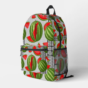 Watermelon Palestine Map Slice Printed Backpack