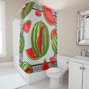 Watermelon Palestine Map Slice Shower Curtain