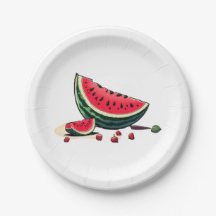Watermelon Palestine Paper Plate