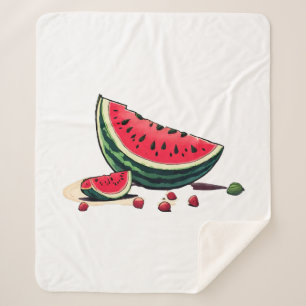 Watermelon Palestine Sherpa Blanket